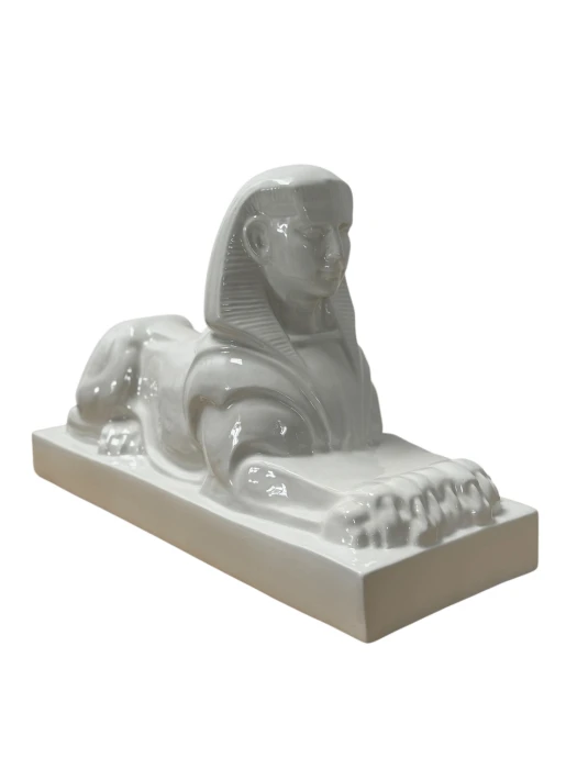 1920s Ceramic Sculpture of a Sphinx by Charles Vos for De Spinx Maastricht
